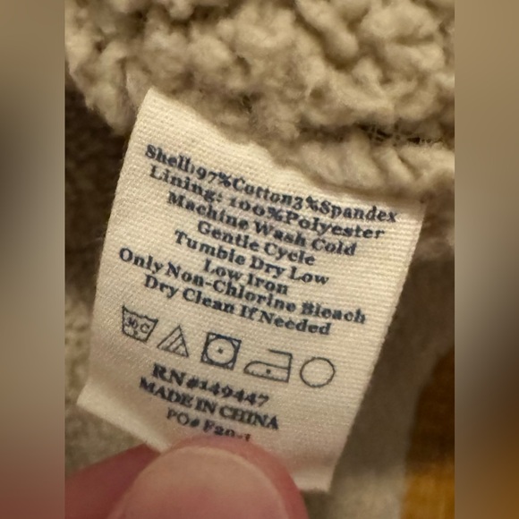 The Normal Brand Sherpa Collar Cord Trucker // Gold // Medium - Picture 6 of 7